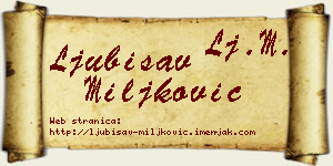 Ljubisav Miljković vizit kartica
